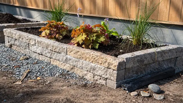 Garden Edging — Natural stone edging for clean, lasting garden and bed borders.